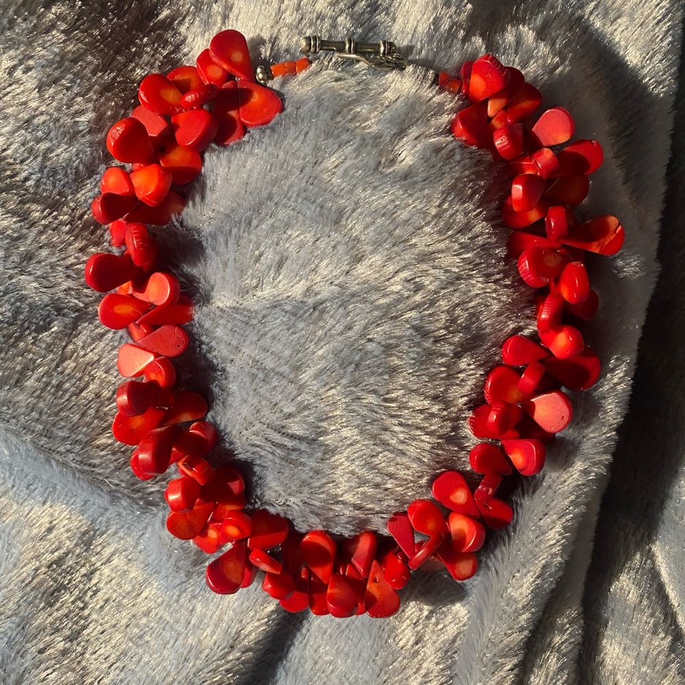 Authentic Vintage Red Coral necklace